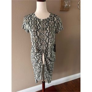 Snake Print Maxi Tunic